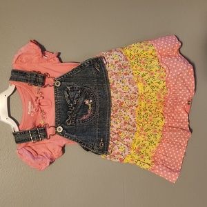 Oshkosh B'gosh Jean and Ruffle Overall 18mo Dress
